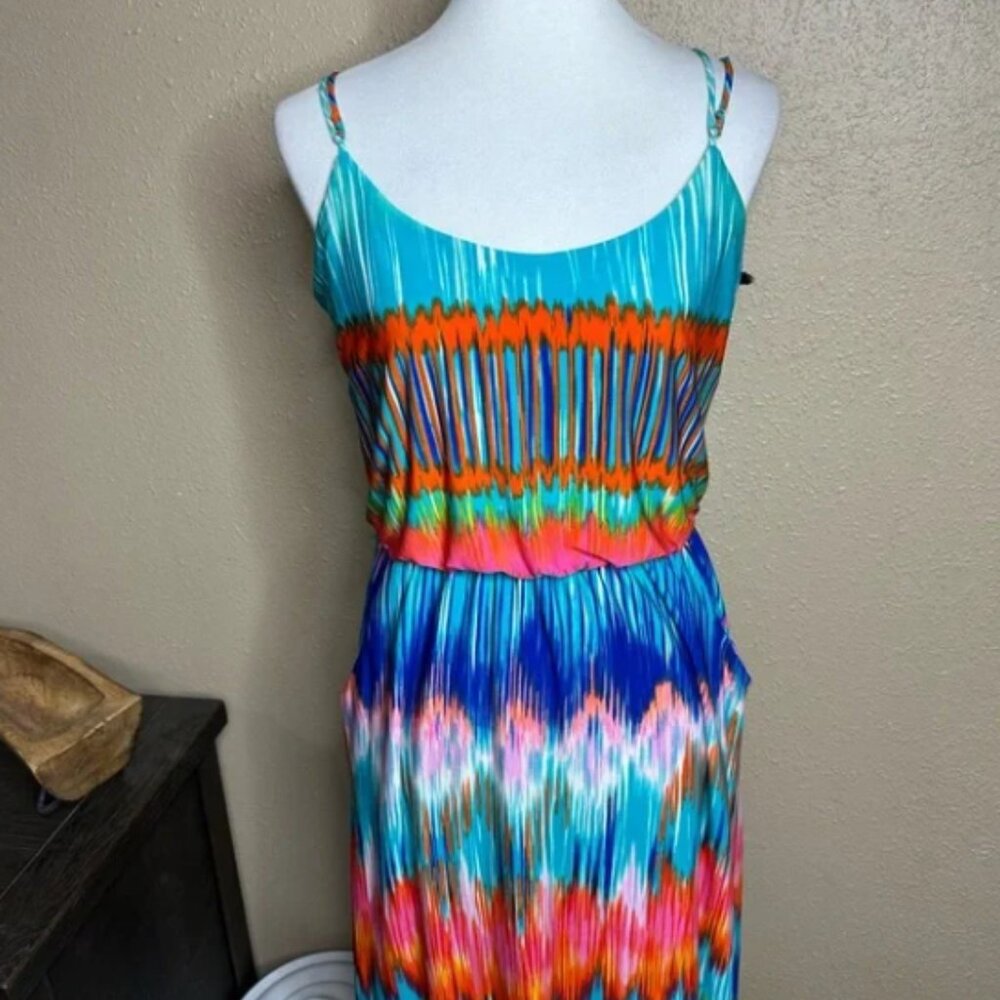Brightly Colored- Zig Zag Chevron Dress Size 12